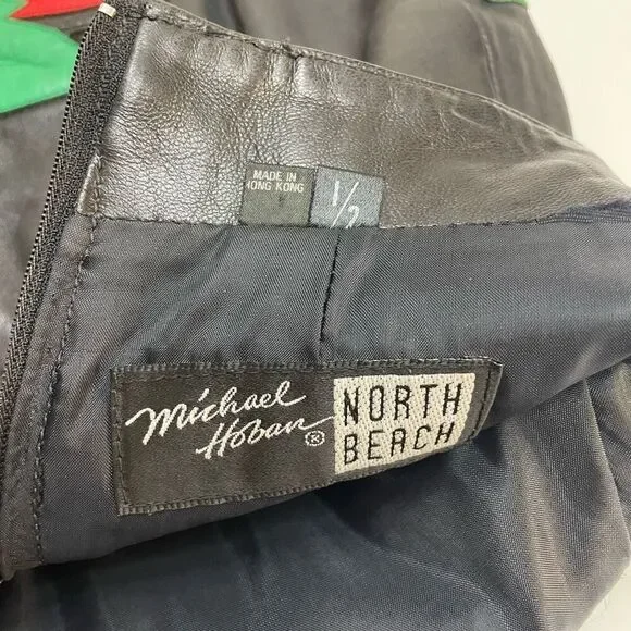 Michael Hoban North Beach Vintage Genuine Leather True Love Rose Skirt Size 1/2 - Picture 7 of 12